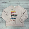 J. CREW x GIRLS INC. Pink &quot;Girls&quot; Crew Sweatshirt Women&#39;s Size Medium
