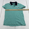 Youth Boys Blue Cotton Short Sleeve Polo Size Small