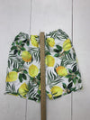 Shein Boys White Lemon Print Swim Trunks Size 11-12y