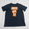 Nike Dri Fit Black Graphic Just Do It Short Sleeve T Shirt Boys Size XL