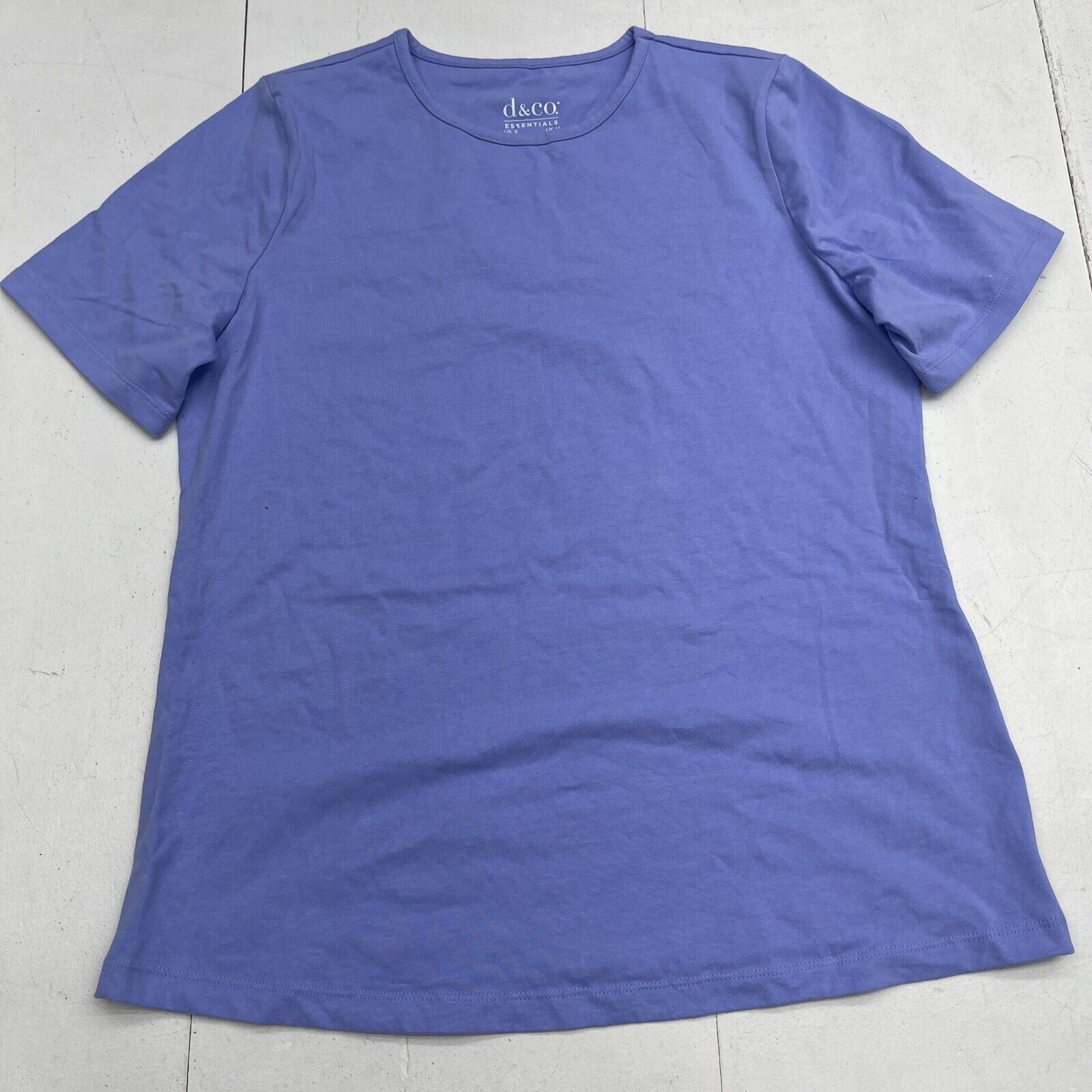 D&Co Womens Blue Short Sleeve Shirt Size Small - beyond exchange