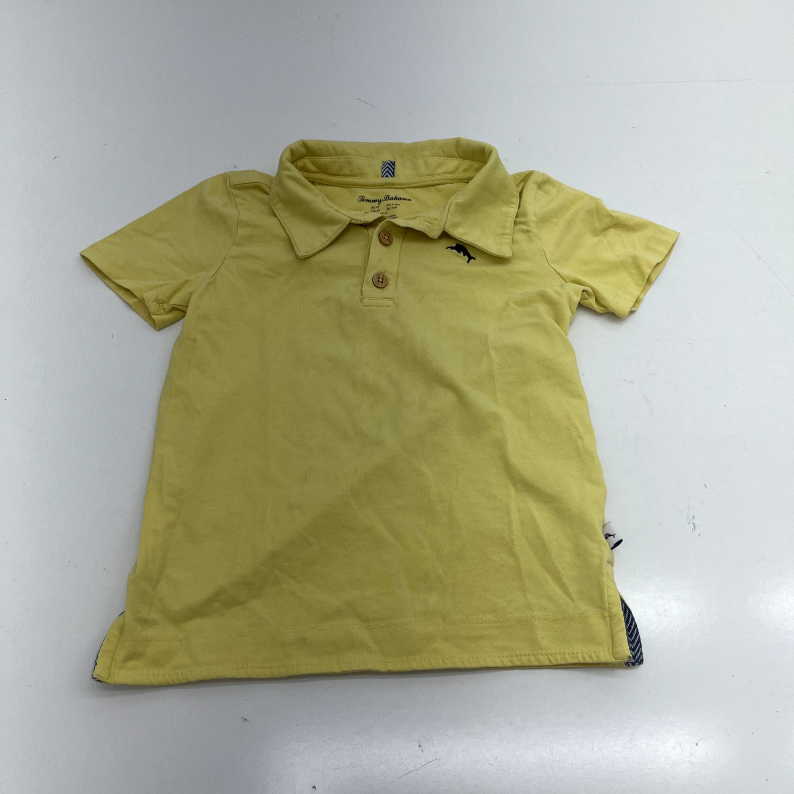 Tommy Bahama Yellow Short Sleeve Collared Polo Boys Size 4T