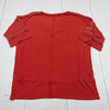 POL Red 3/4 Sleeve Ribbed V Neck Tunic Women’s Size small
