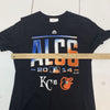 Majestic Kid’s Black T Shirt Size Large (14-16) ALCS 2014 KC Royals v Orioles