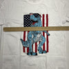 The Children’s Place White American Flag Dino Graphic Print Tee Boys Size XL NEW