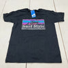 Surf Style Black Graphic Print Short Sleeve T-Shirt Unisex Kids Size Small