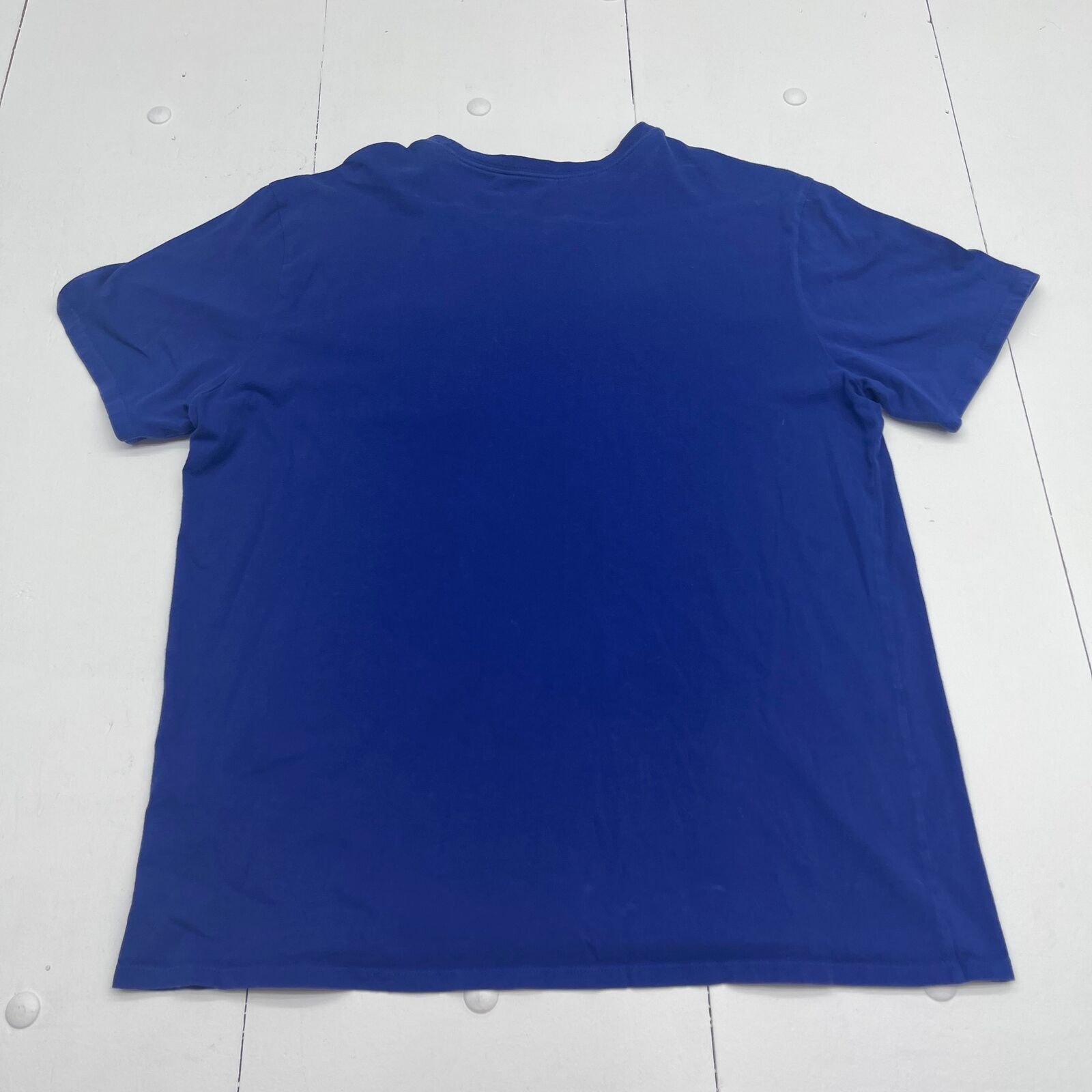 plain blue shirt front and back