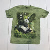 The Mountain Green Panda Short Sleeve Kids Large