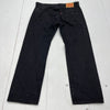 Levi’s 501 Black Button Fly Straight Fit Denim Jeans Mens Size 36x30
