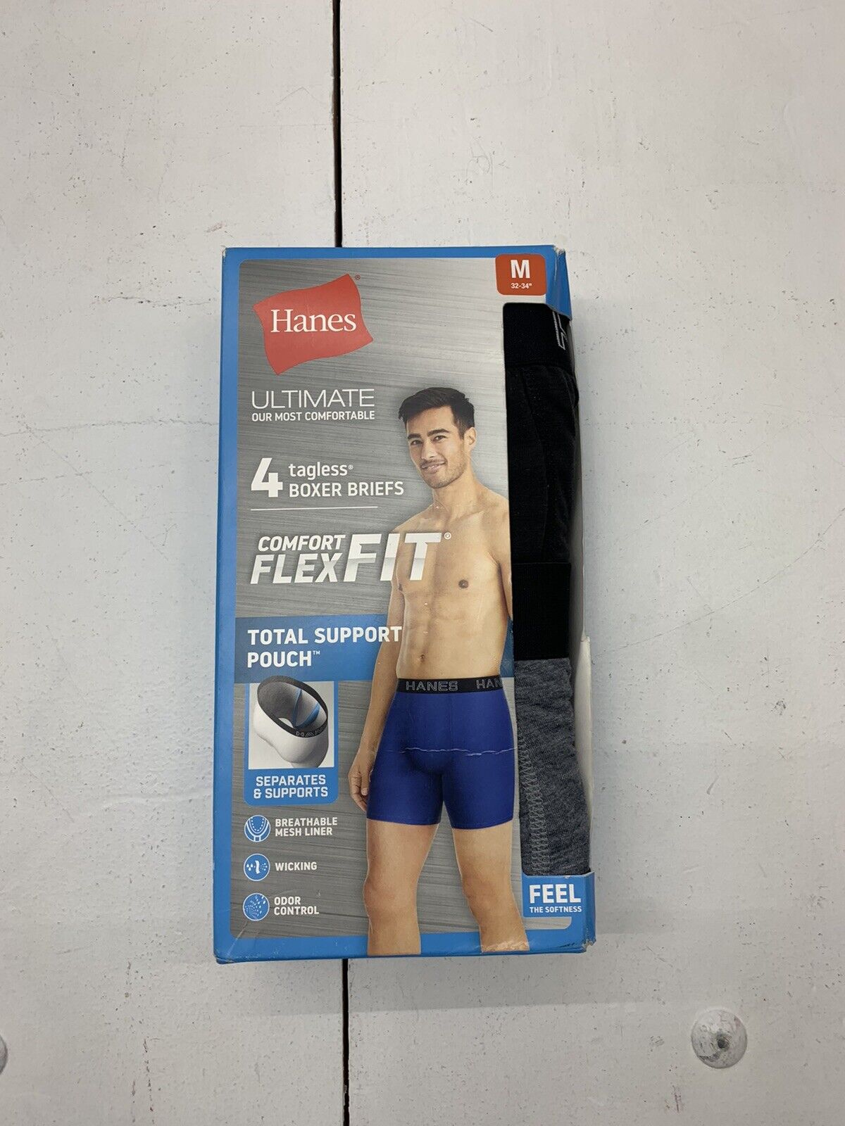 Hanes Men's Ultimate Comfort Flex Fit Total Support Pouch Boxer Briefs  3-Pack