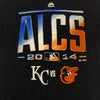 Majestic Kid’s Black T Shirt Size Large (14-16) ALCS 2014 KC Royals v Orioles