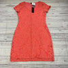 Tiana B Coral Lace Floral Short Sleeve Dress Women’s Size Small New