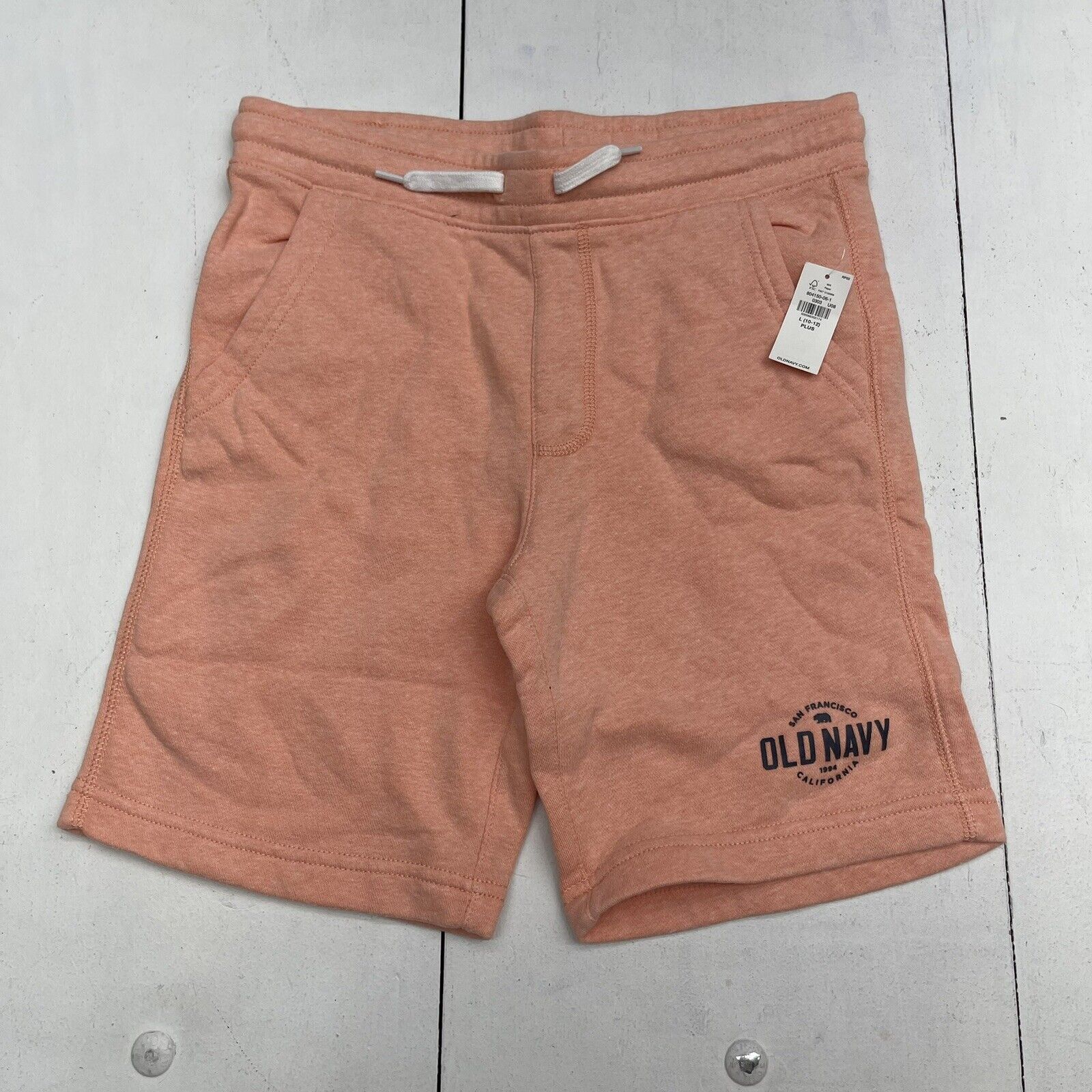 Old Navy Apricot Logo Sweat Shorts Youth Boys Size Large New