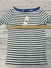 Ralph Lauren White And Blue Striped 3/4 Sleeve T Shirt Women’s Size PS