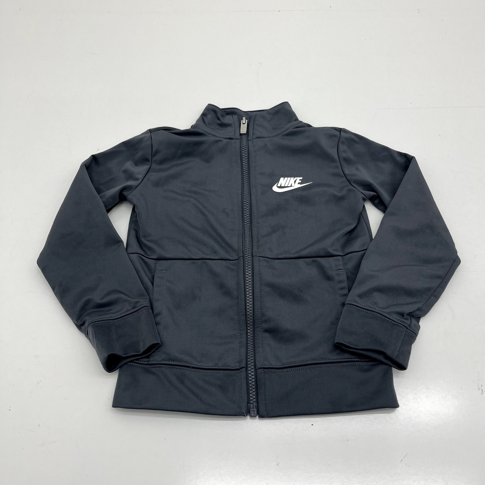 Nike Dark Gray Full-Zip Long Sleeve Basic Jacket Boys Size X-Small