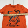 Jumping Beans Orange Dinosaur Graphic Print Short Sleeve Tee Boys Size 5