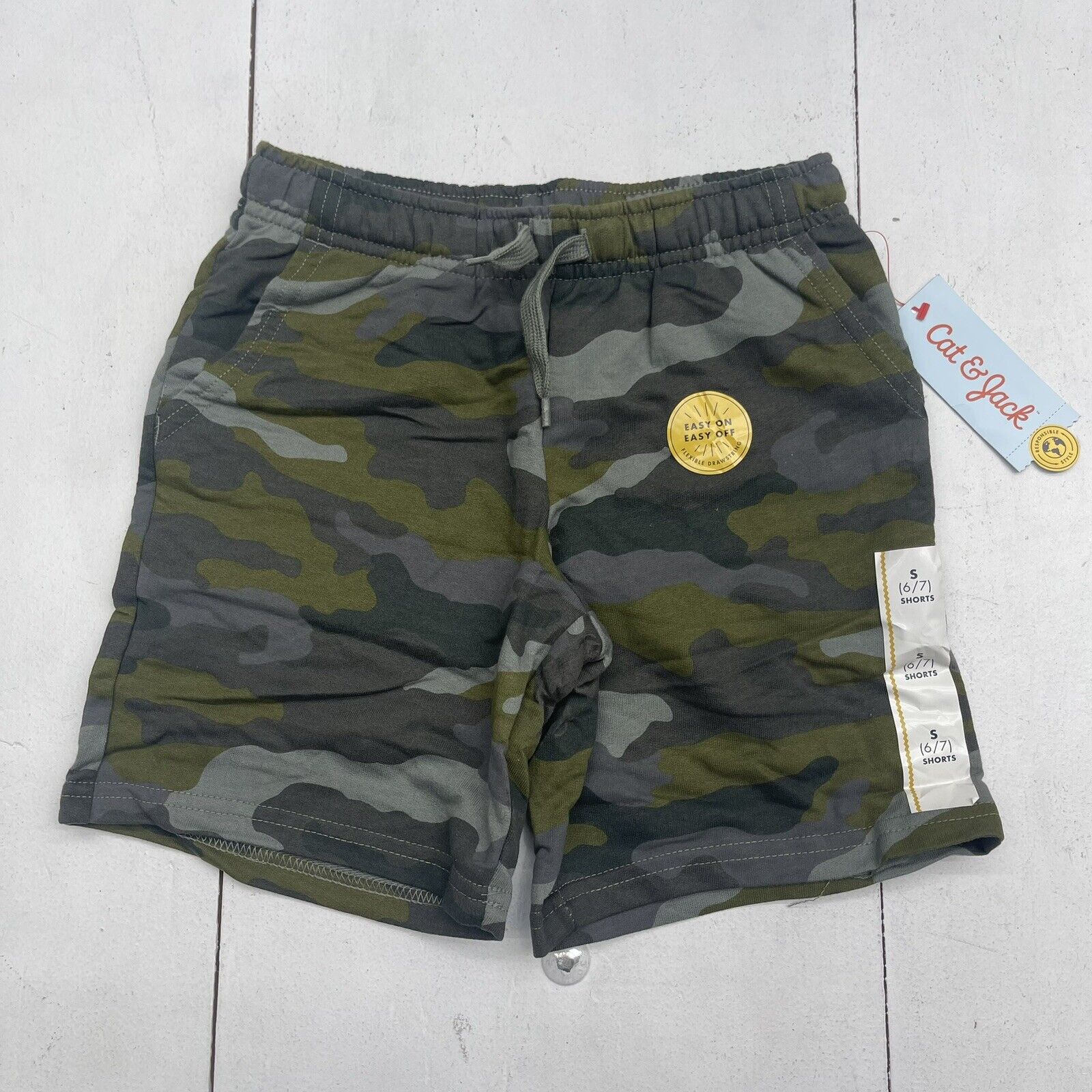 Cat & Jack Camo Easy On Shorts Youth Boys Size Small New