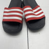 Adidas Red Stripe Slides Youth Boys Size 4