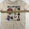 Old Navy Beige Super Mario Licensed Pop-Culture Graphic T-Shirt Boys Size S NEW