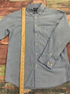 Kids Izod Long Sleeve Button Up Shirt Blue Boys Size large 14/16