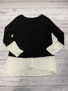 She And Sky Black Long Sleeve With Sheer Trim Women’s Size Small