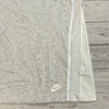 Nike Gray White Athletic Tank Top Mesh Sides Back Drawstring Woman’s Size XL NEW