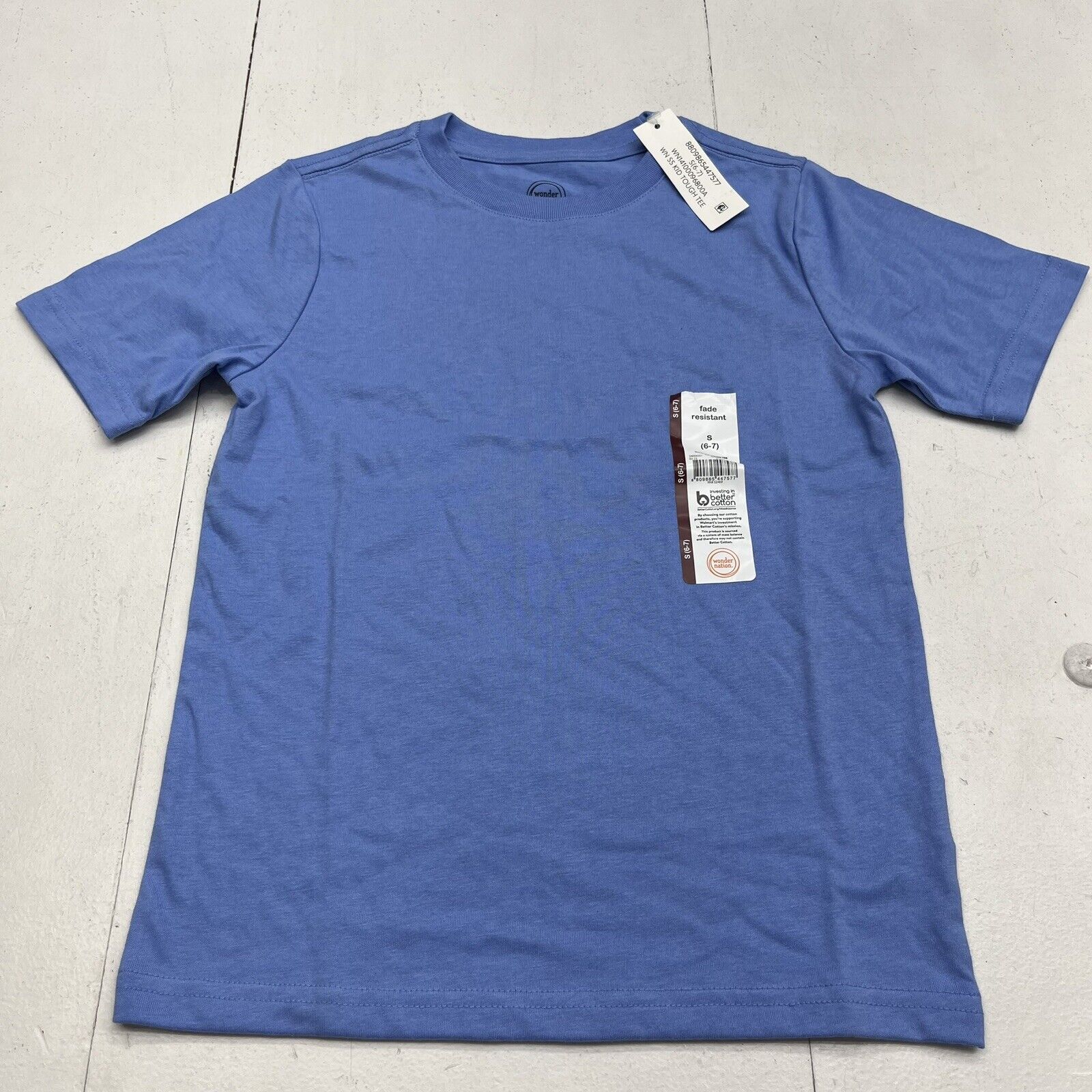 Wonder Nation Blue Short Sleeve Tough Tee Boys Size Small NEW