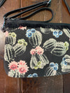 Jessica Simpson New Rio Cactus Canvas Crossbody Black Purse New NWT