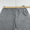 Puma Gray Embossed Logo Fleece Sweatpant Shorts Mens Size XL