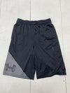 Under Armour Boys Black Athletic Shorts Size Large