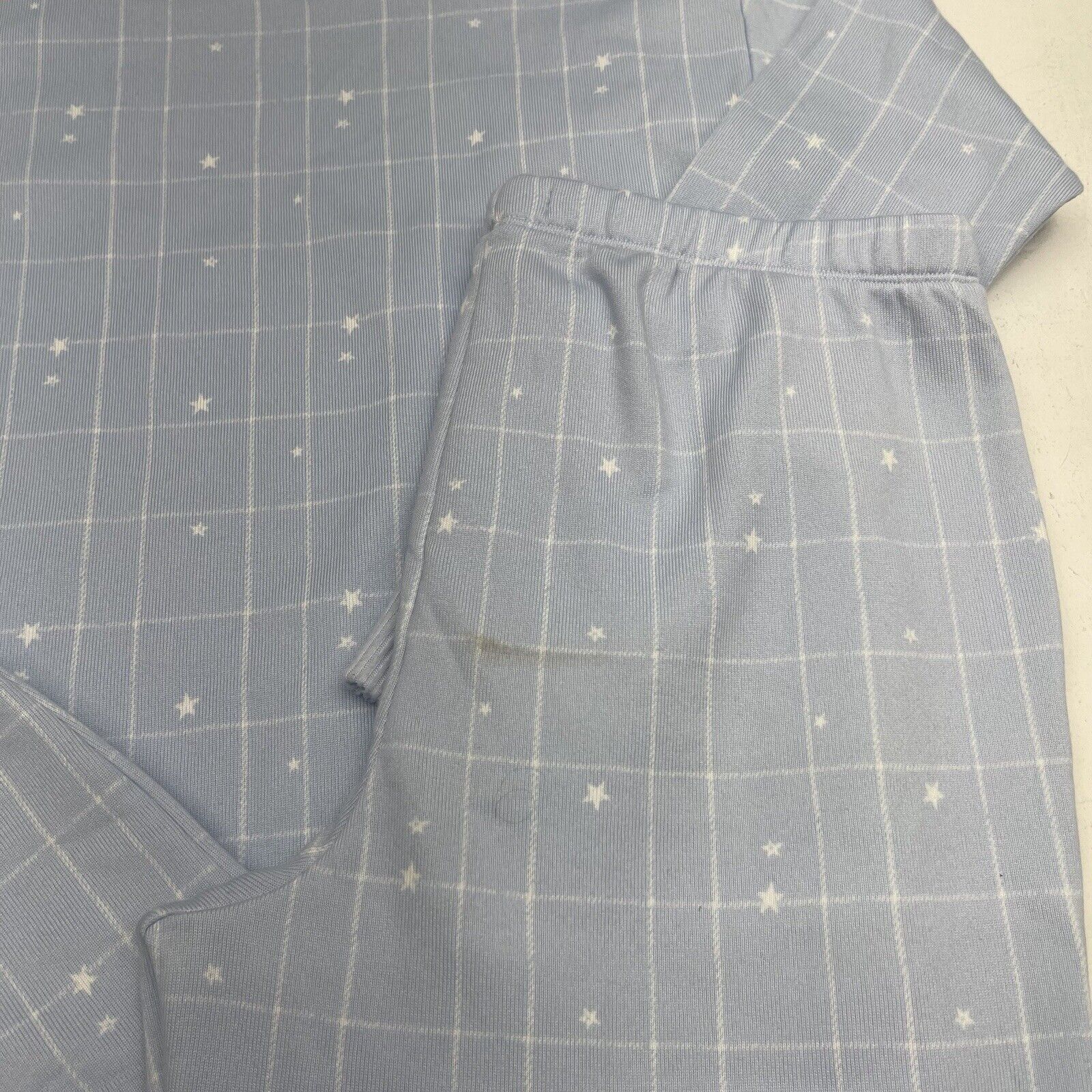 Lauren Conrad Blue Star Plaid Pajama Set Women's Size Medium