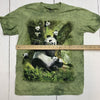 The Mountain Green Panda Short Sleeve Kids Large