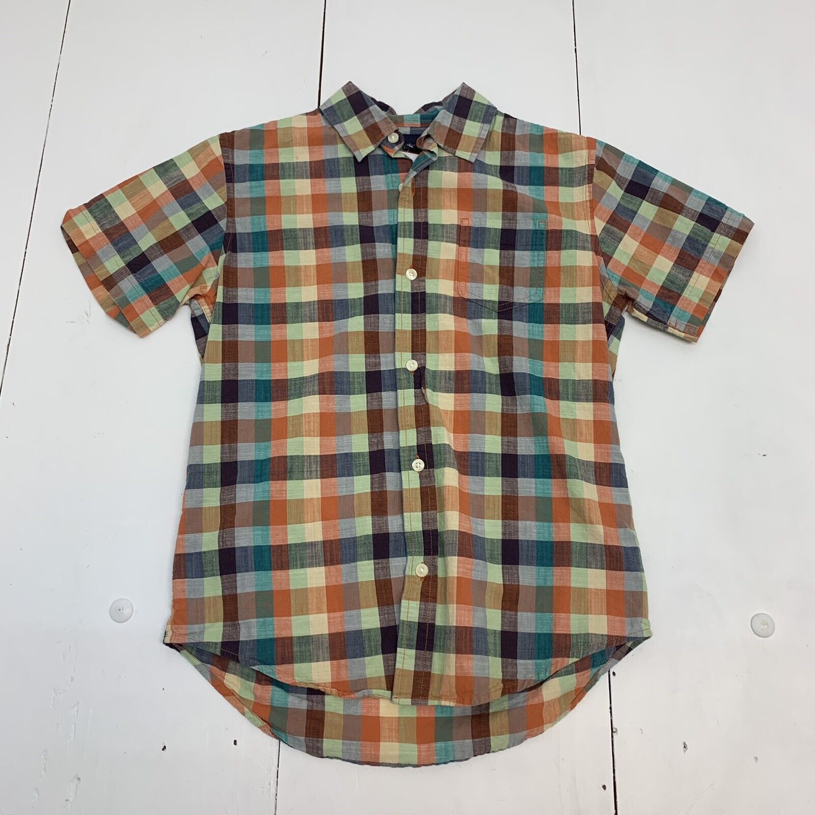 Gap kids Plaid Short Sleeve Button Up Size Large