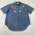 Vintage Quizz Again Mocha Latte Espresso Embroidered Denim Shirt Women’s Medium