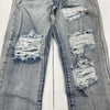 Superdown Blue Denim Raw Hem Distressed High Rose Jeans Women’s Size 24 New