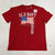 Old Navy Red American Flag Short Sleeve T-Shirt Unisex Kids Size Medium NEW