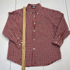 Gap Red Plaid Long Sleeve Button Down Youth Boys Size Large 10