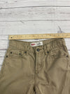 LEVI&#39;S 514 Straight Fit Khakis Pants 12 26x26 Tan Adjustable Waist Boys Youth