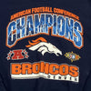 Vintage Navy Denver Broncos NFL Crew Neck Sweatshirt Adult Size Large