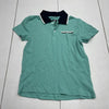 Youth Boys Blue Cotton Short Sleeve Polo Size Small