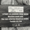 Eckō Unltd Half Cushion Crew 6 Pack Socks Boys Size Small 9-2.5 NEW