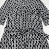 LaundryBy Shelli Segal Black White Belted Dress Women’s Size 6