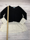 She And Sky Black Long Sleeve With Sheer Trim Women’s Size Small