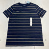 Cat &amp; Jack Navy Blue Striped Short Sleeve T-Shirt Boys Size X-Large (14) NEW