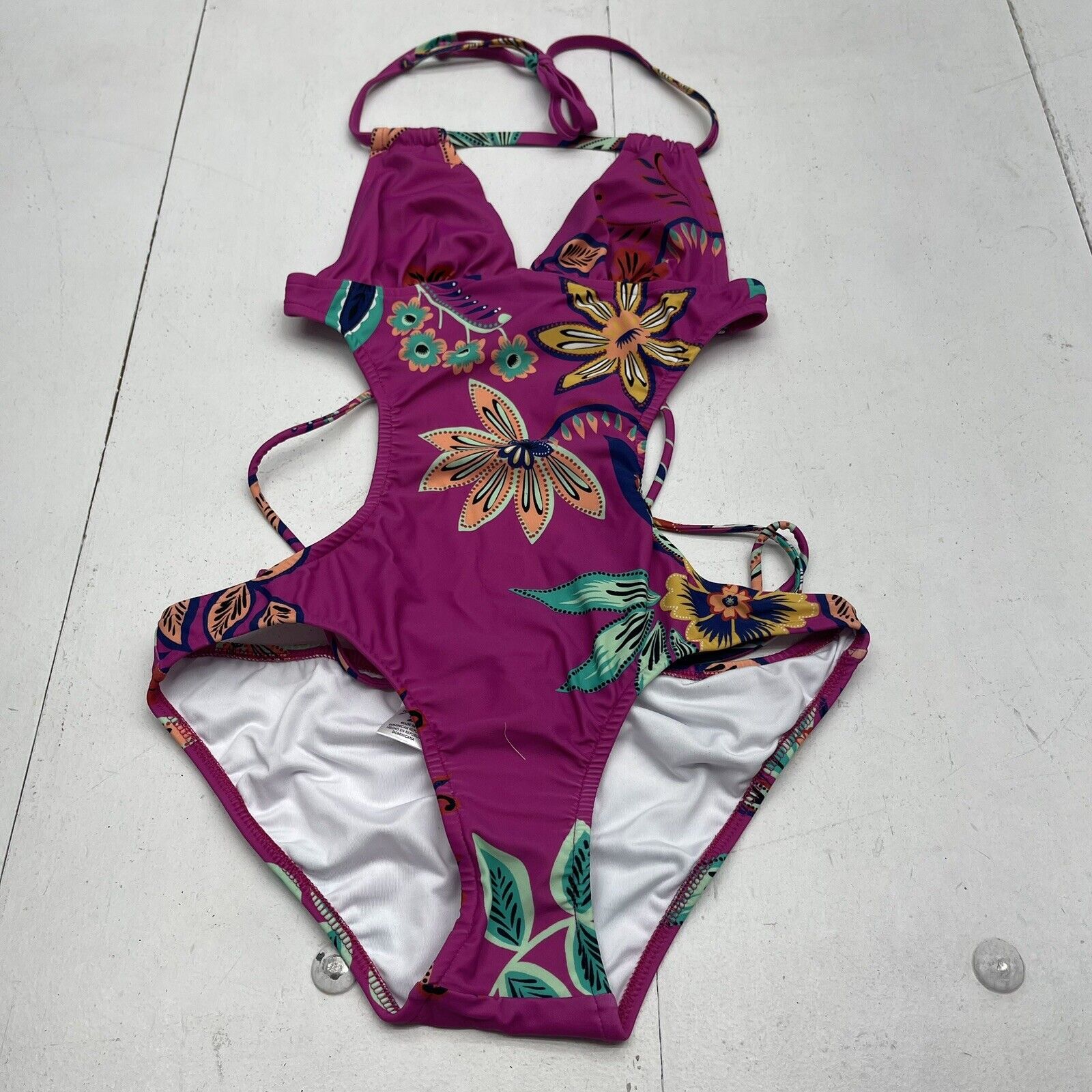 Venus Spellbound Monokini Purple Floral One Piece Swim Suit