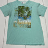 Vintage Caribbean Sea Foam Green Short Sleeve Graphic T-Shirt Adult Size M Delta