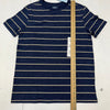 Cat &amp; Jack Navy Blue Striped Short Sleeve T-Shirt Boys Size X-Large (14) NEW