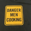 Vintage Lee Graphic Danger Men Cooking Black T-Shirt Adult Size XL USA Made *