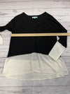 She And Sky Black Long Sleeve With Sheer Trim Women’s Size Small
