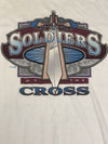 Vintage Soldiers Of The Cross Tee T Shirt White Screen Print 1997